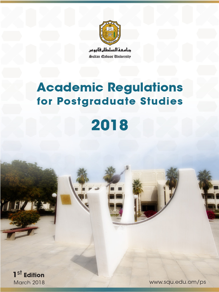 Postgraduate Academic Regulations SQU | PDF | Thesis | Postgraduate ...