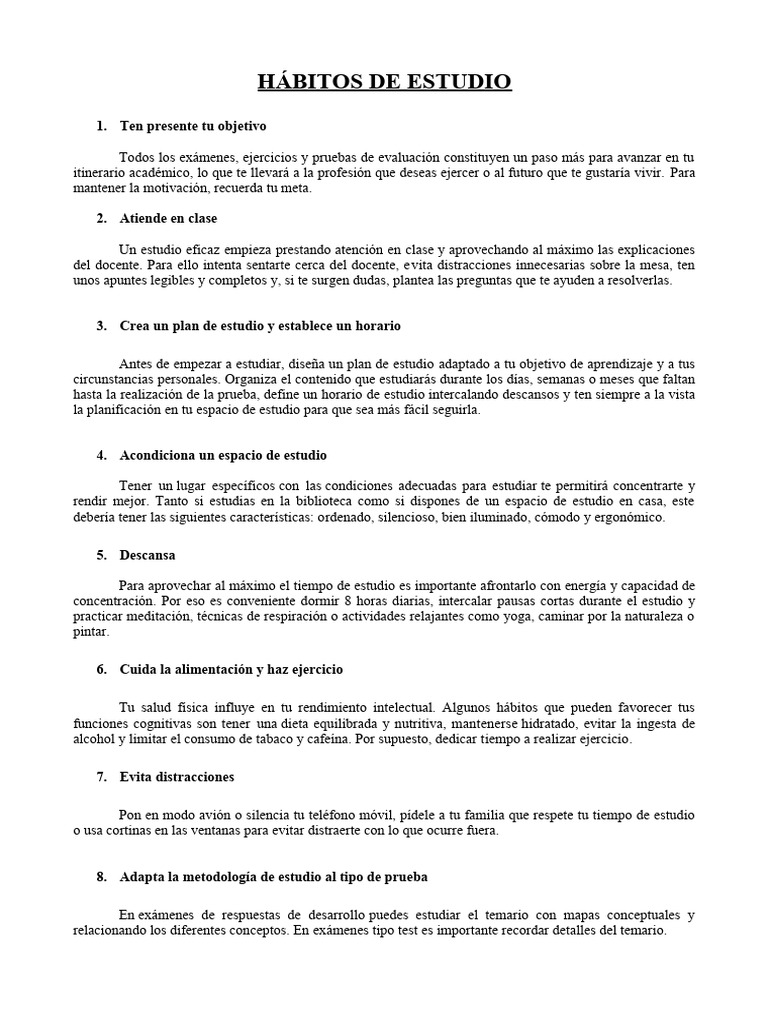 Estrategias y Técnicas de Estudio Efectivo | PDF | Habilidades de ...