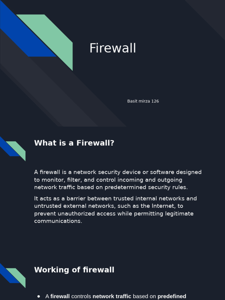 Overview of Stateful Inspection Firewalls | PDF | Firewall (Computing ...