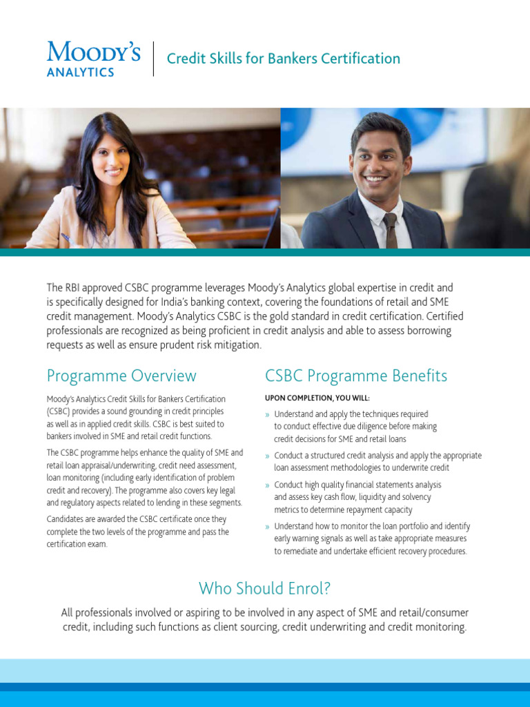 Moody's Credit Skills Certification | PDF | Loans | Credit