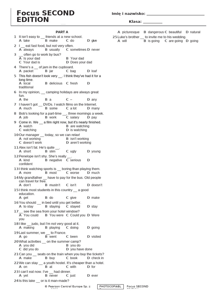 multiple choice test | PDF