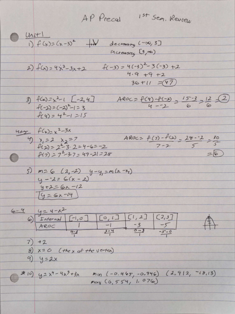 PHS Review For 1st Semester Exam Key | PDF
