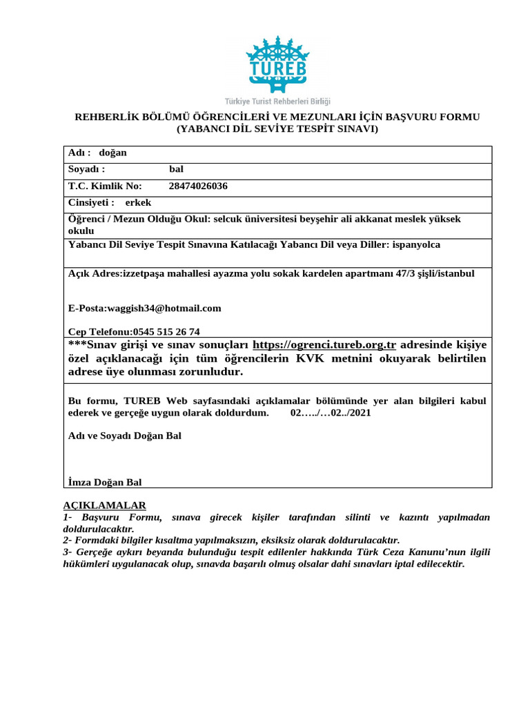 Ogrenci mezun basvuru form 1 pdf