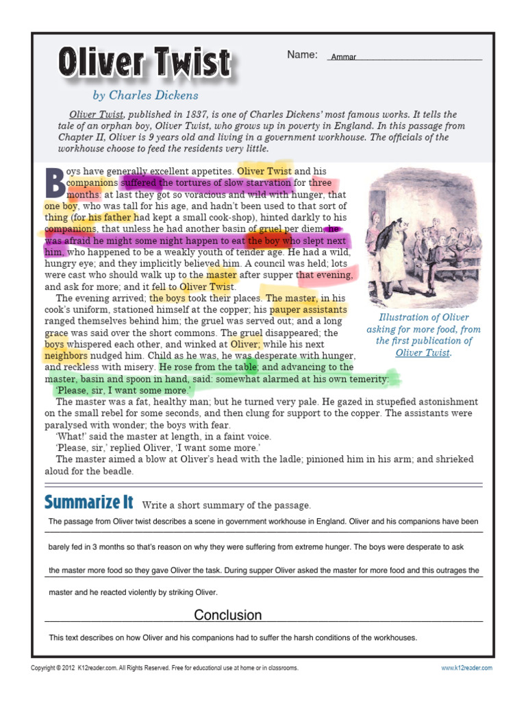 GR7 Oliver Twist | PDF | Oliver Twist