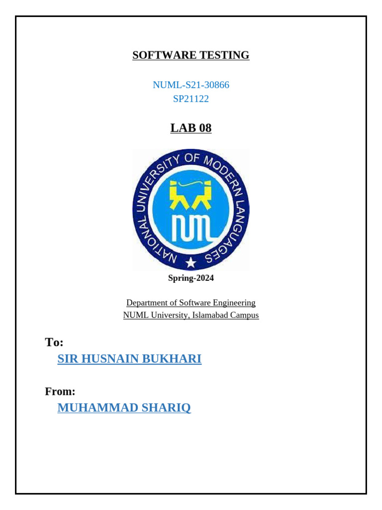 Software Testing Lab 08 Guidelines | PDF