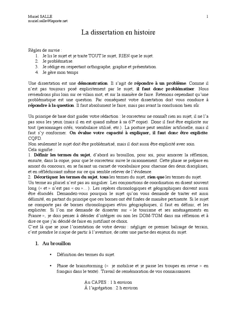 exemple d'une introduction de dissertation en histoire