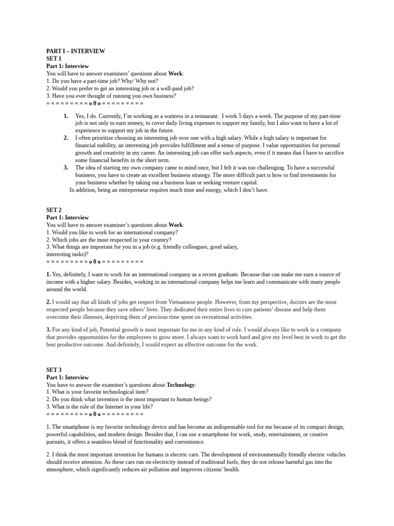 Work, Technology, and Learning Interviews | PDF | English Language ...