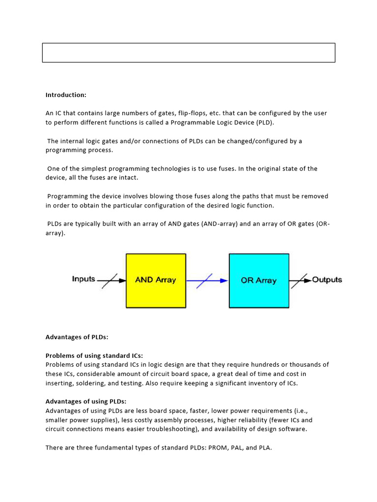 Overview of Programmable Logic Devices | PDF | Field Programmable Gate ...