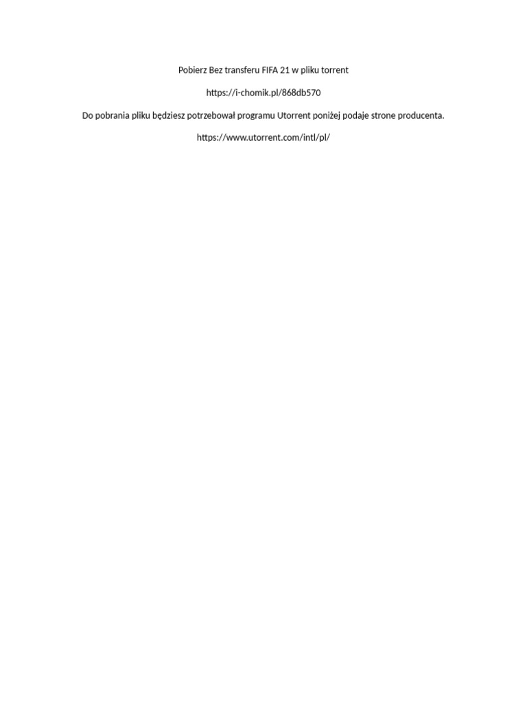 FIFA 21 PC Pobierz Bez Transferu | PDF