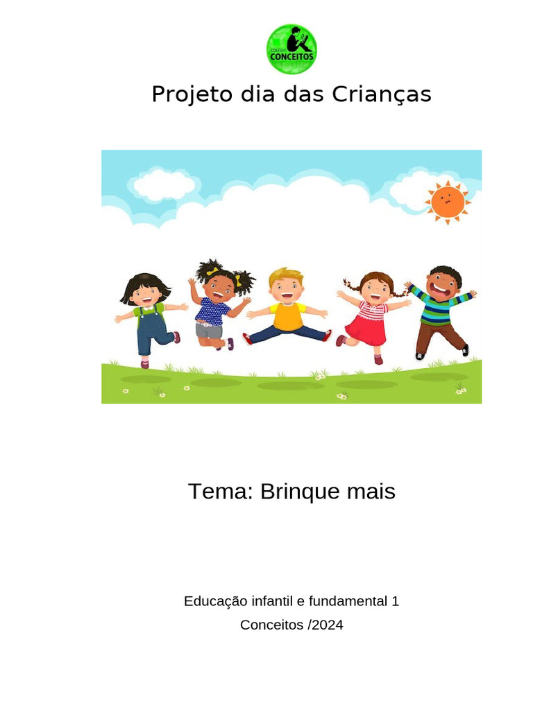 Projeto Lúdico para o Dia das Crianças | PDF | Pré-escola