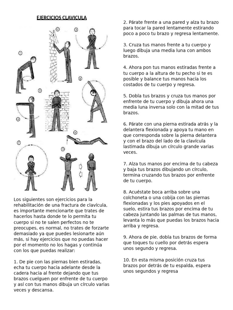 Ejercicios Clavicula | PDF
