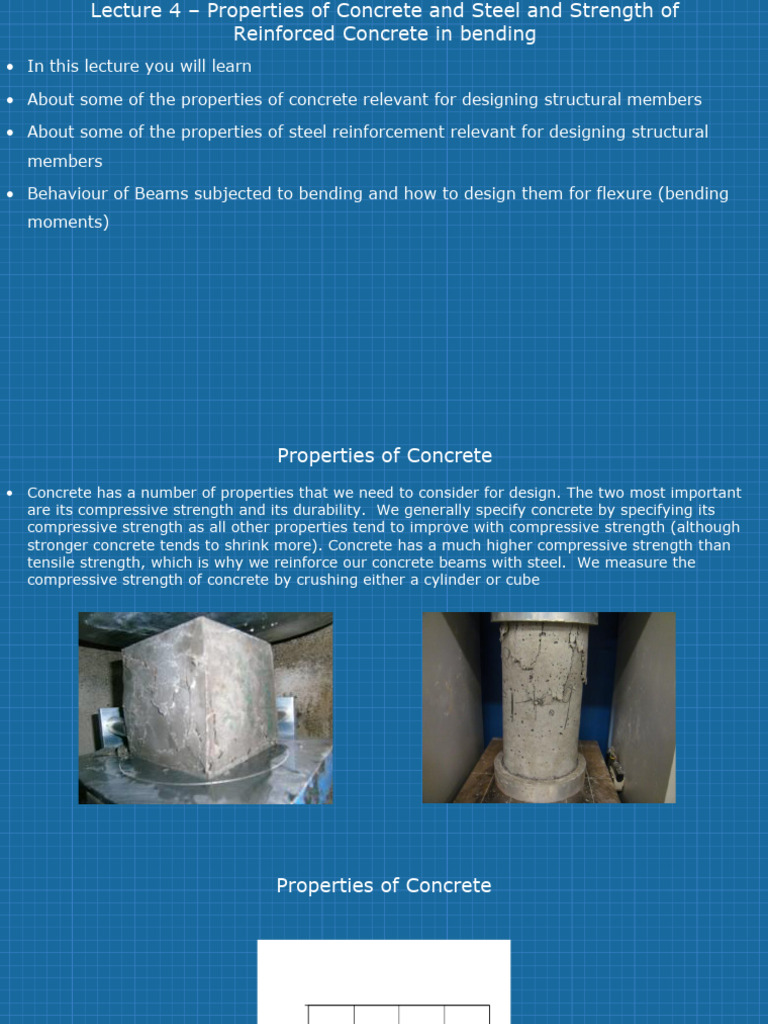 Lecture 4 Concrete in Bending 2021 | PDF | Bending | Strength Of Materials