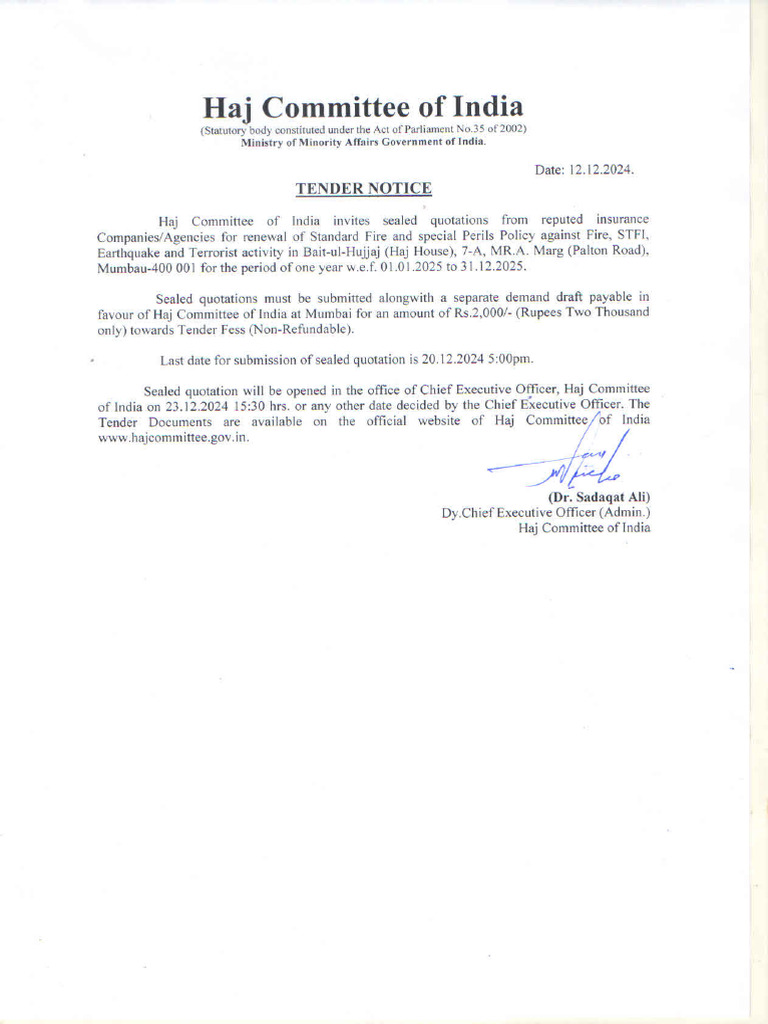 173401256805HHB Insurance Tender Docu | PDF