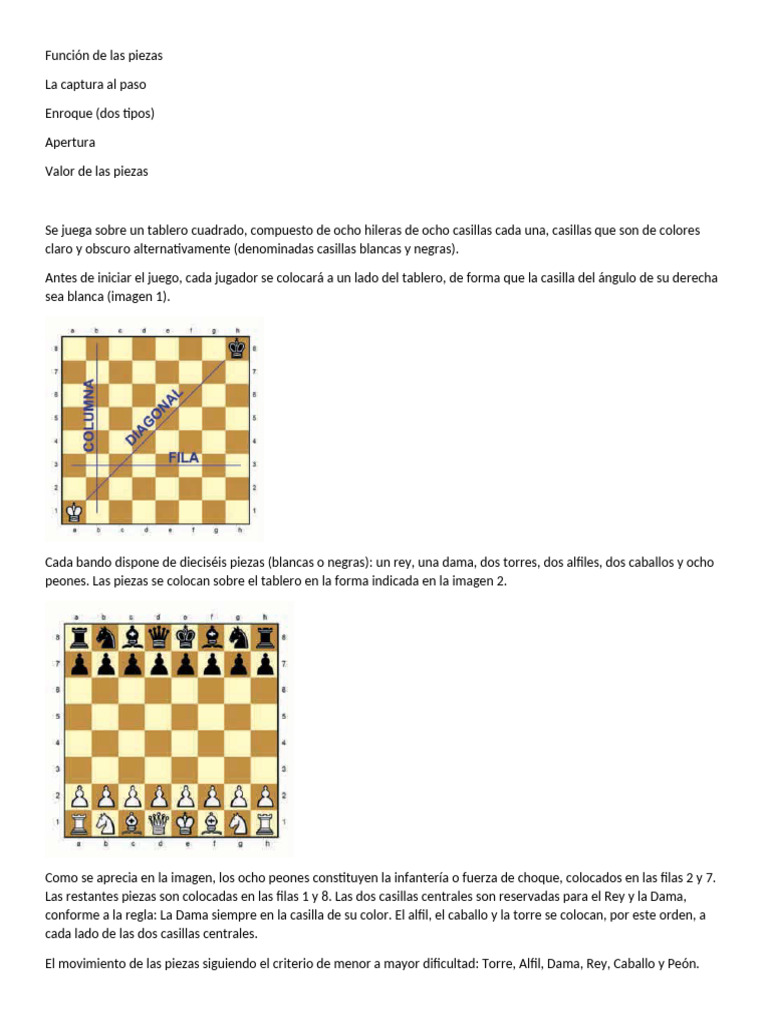 Movimientos y Estrategias en Ajedrez | PDF | Aperturas de ajedrez ...