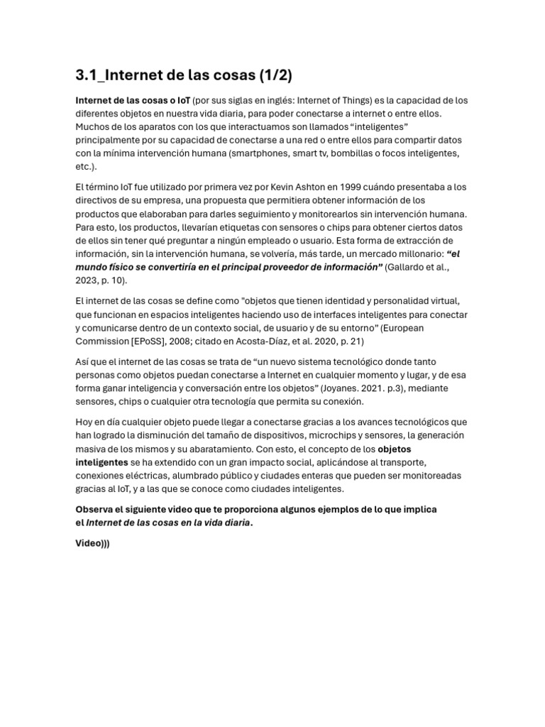 Internet de Las Cosas | PDF | Inteligencia artificial | Inteligencia ...