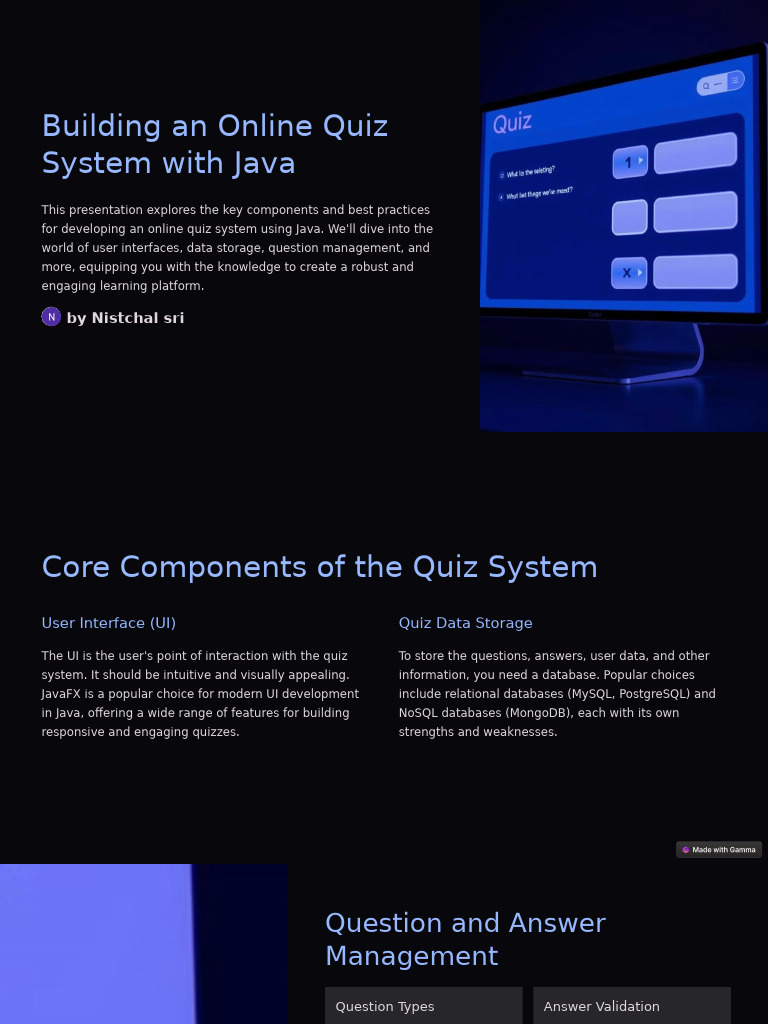 Building-an-Online-Quiz-System-with-Java | PDF | Password | User ...