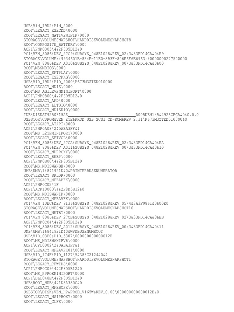 Device Driver Identifiers | PDF | Usb | Computing