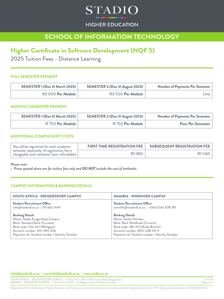 2025 Software Development Fees Overview | PDF