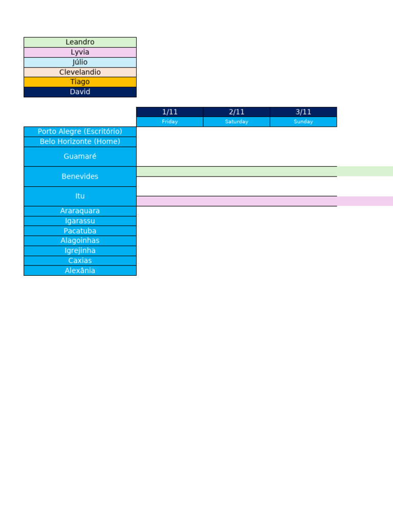 November-December Schedule Overview | PDF