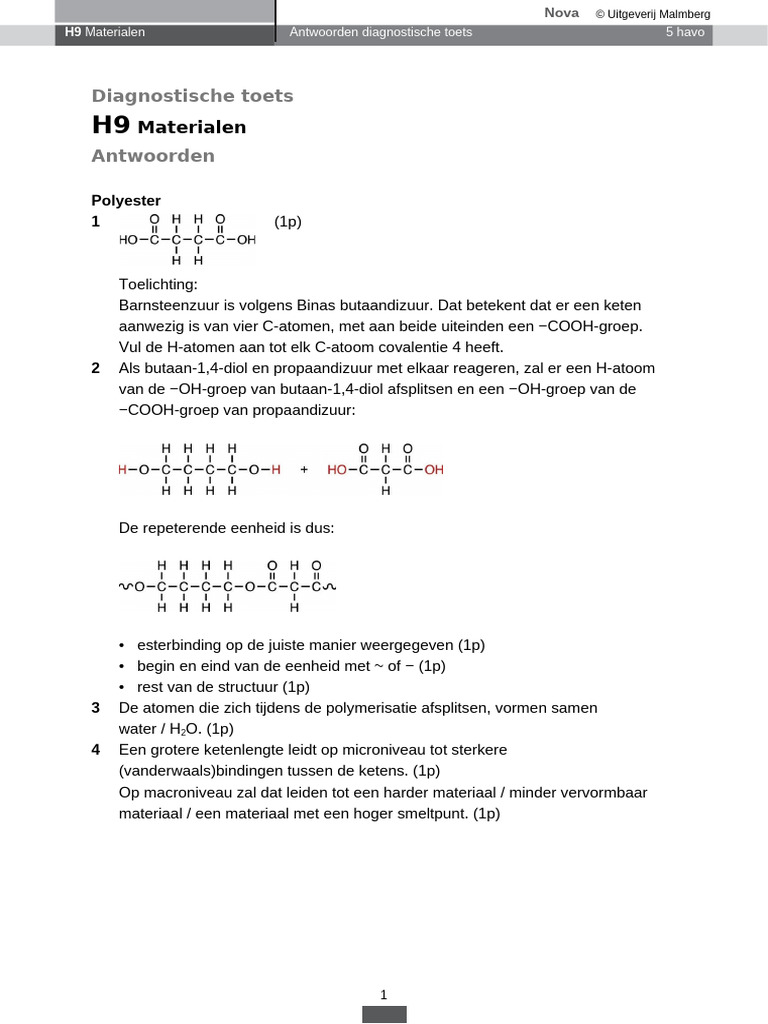 H 09 D Toets Antwoorden | PDF
