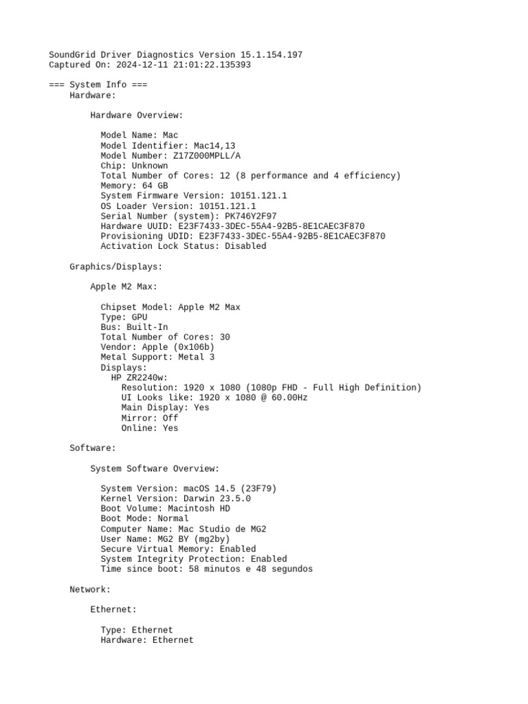 Sg Driver Diag s | PDF | I Pv6 | Device Driver