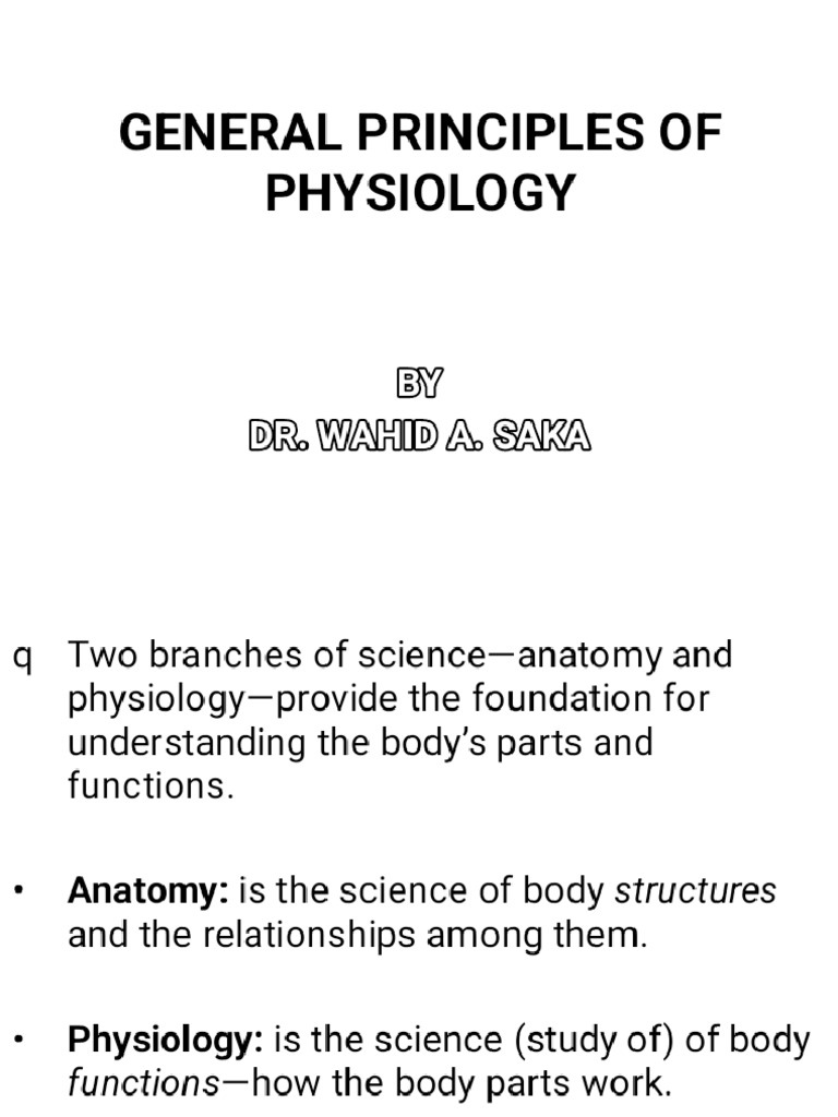 General Physiology - Phoenix | PDF