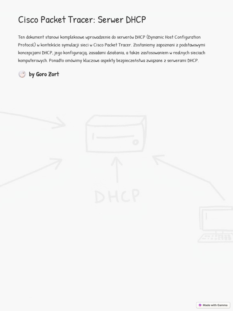 Cisco Packet Tracer Server DHCP | PDF