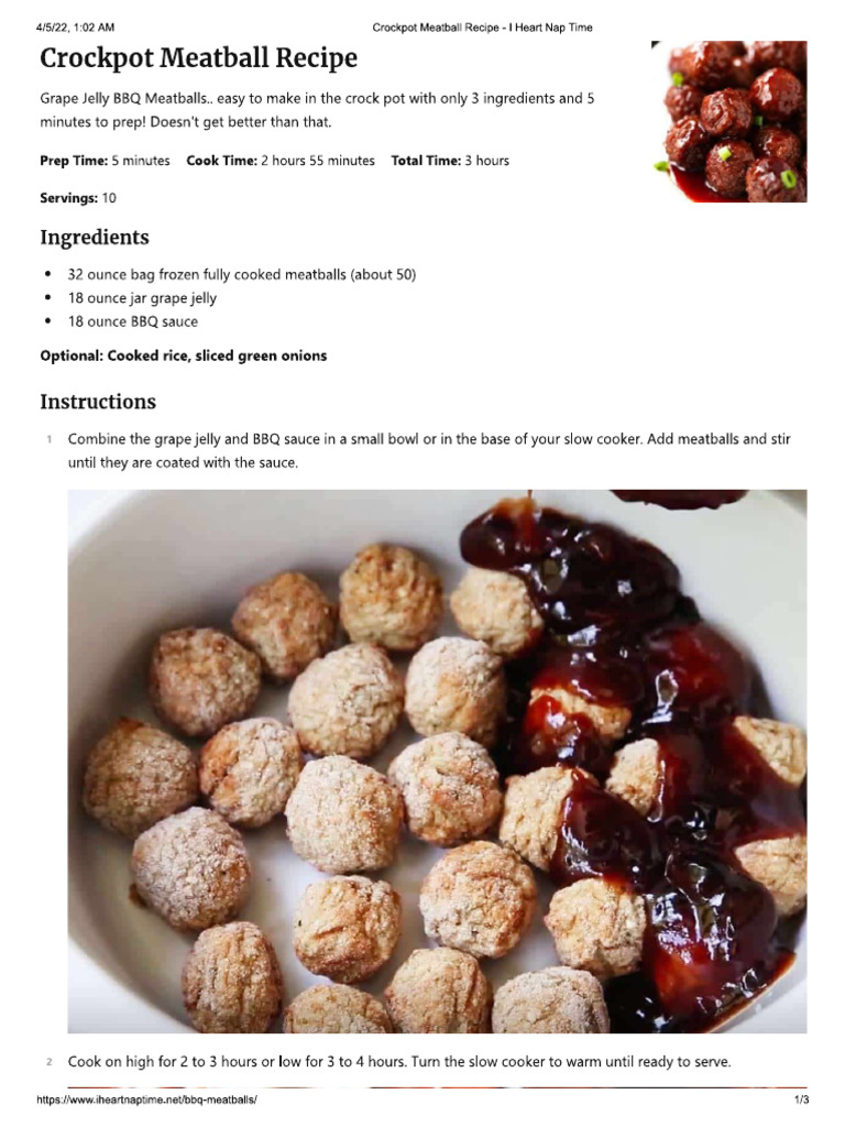 Meatballs | PDF