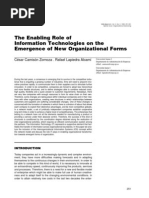 The Enabling Role of Information Technologies On The Emergence of New Organizational Forms