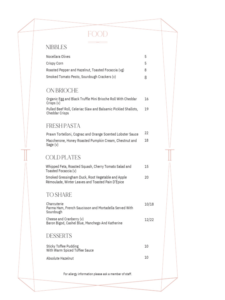 Course Sample Menu 12.24 | PDF