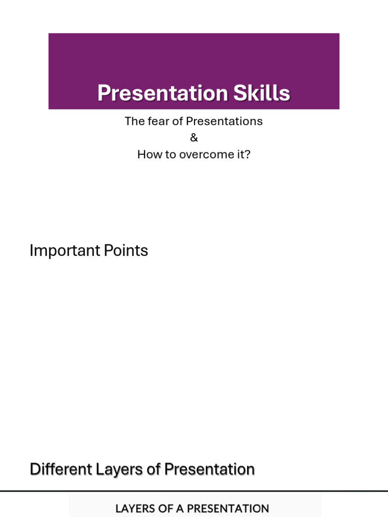 Presentation Skills Pdf Communication Cognition