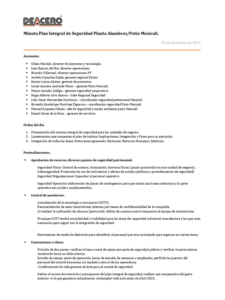Plan Integral de Seguridad Mexicali | PDF | La seguridad informática ...