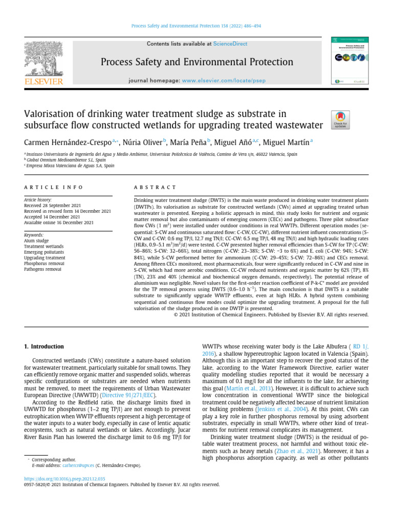 Process Safety and Environmental Protection | PDF | Sewage Treatment ...