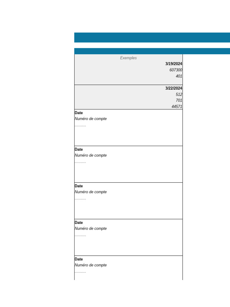 Modèle de journal comptable Excel | PDF