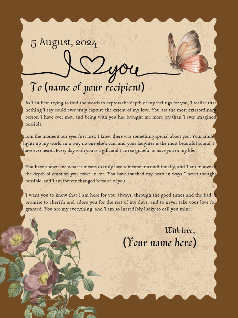 Heartfelt Love Letter to My Partner | PDF