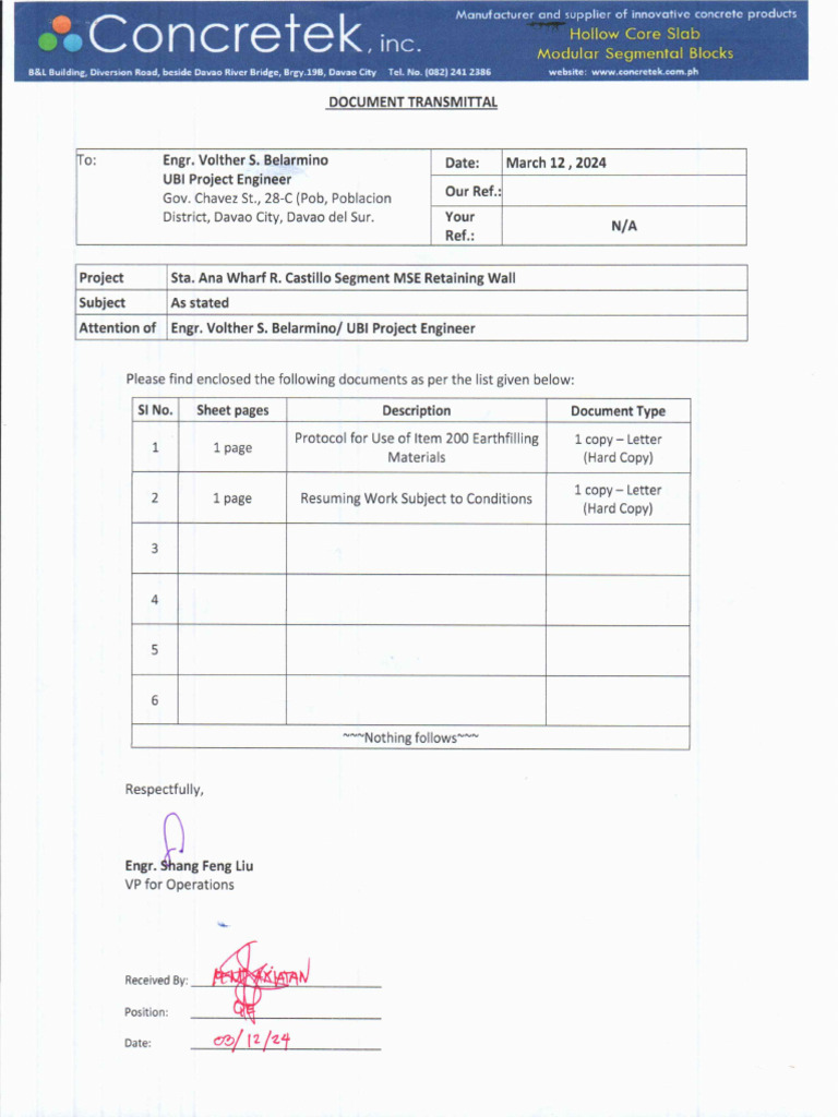 Resume of Work & Item 200 Concrete (March 12) | PDF