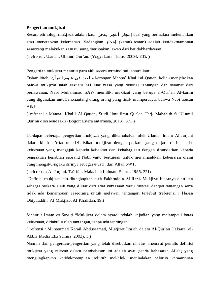 Definisi dan Macam Mukjizat dalam Islam | PDF