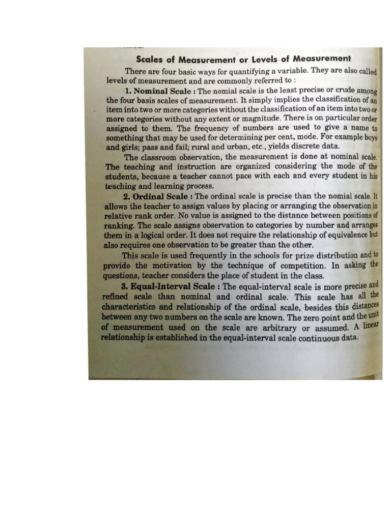 Scales of Measurement | PDF