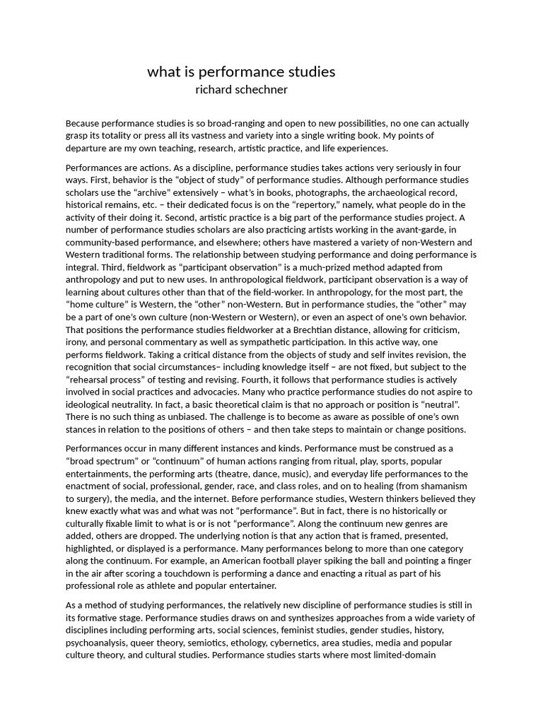Overview of Performance Studies | PDF | Krishna | Hinduism