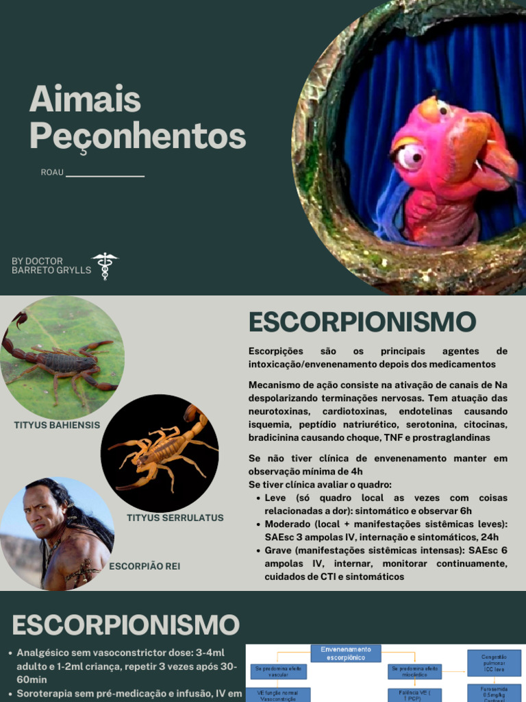 Tratamento de Envenenamentos por Animais Peçonhentos | PDF | Medicina ...