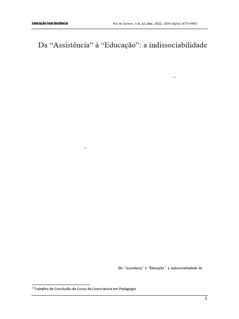 Cuidar e Educar na Educação Infantil | PDF | Pré-escola | Cuidados infantis