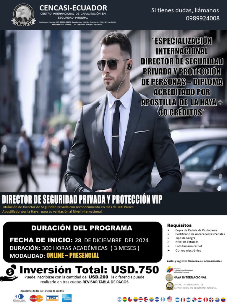 Diplomado en Director de Seguridad Privada | PDF | Documento de ...