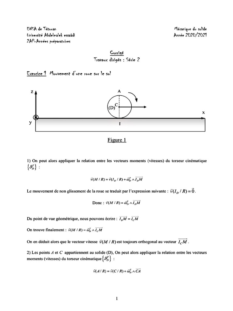 Correction TD2 Mécanique2 | PDF