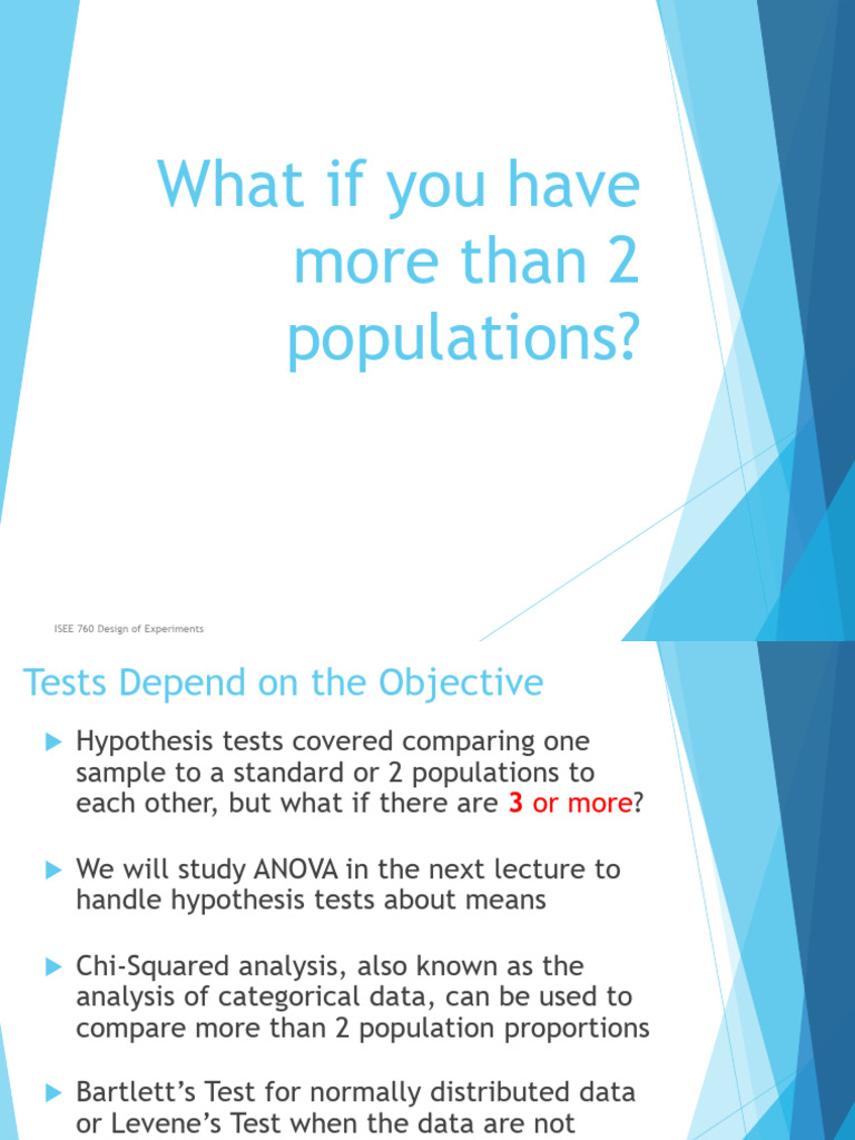 More Than 2 Sample Tests For Proportions and Variance | PDF | Chi ...