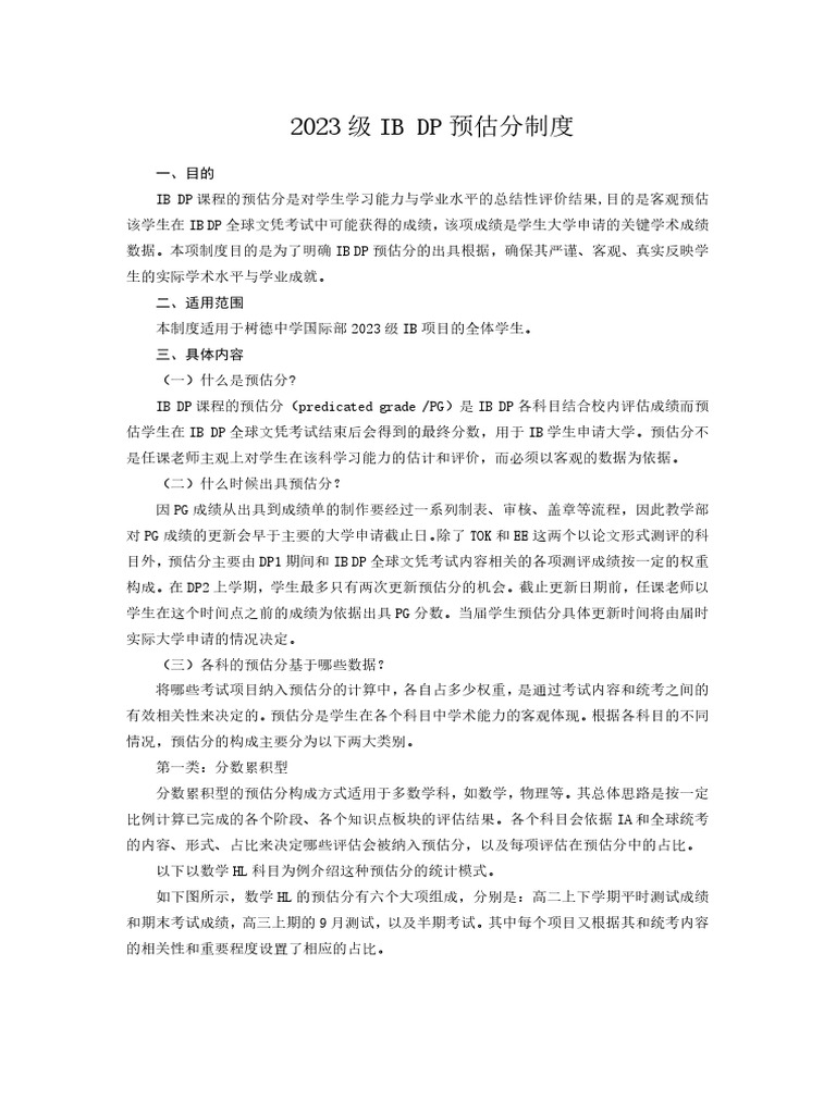 23级IB预估分政策| PDF
