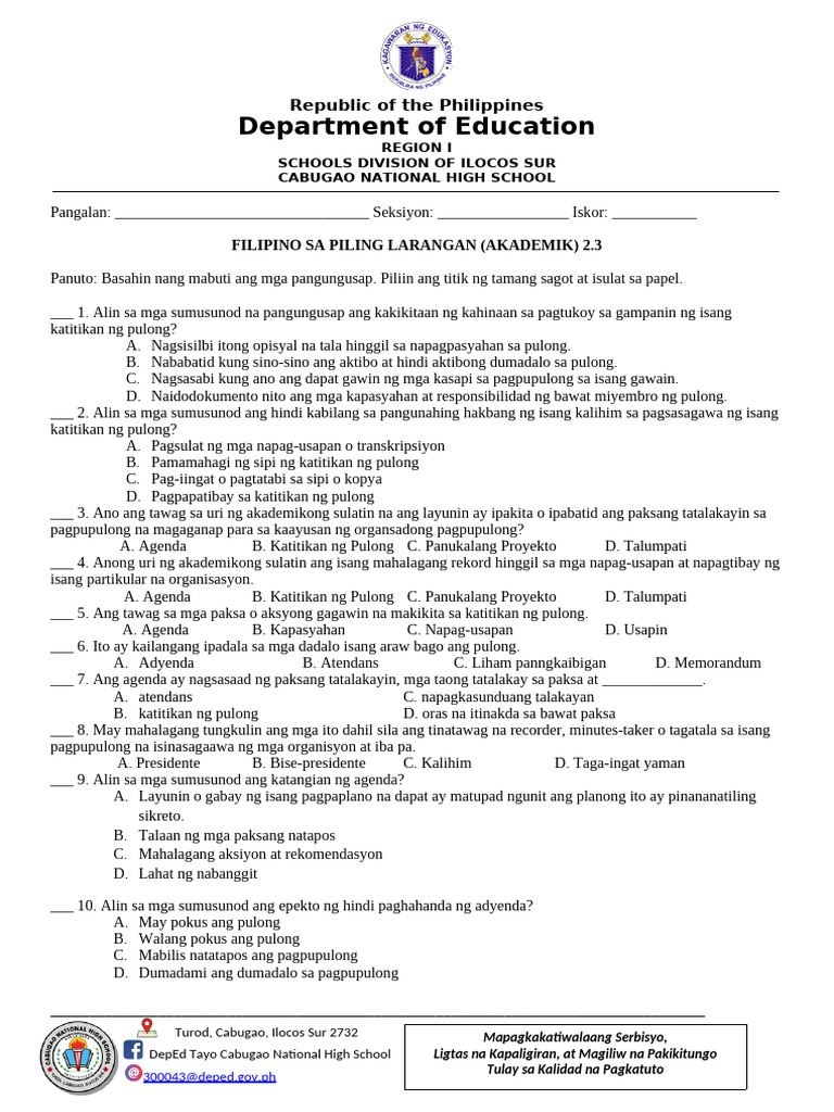 FPL Laguman 3 | PDF