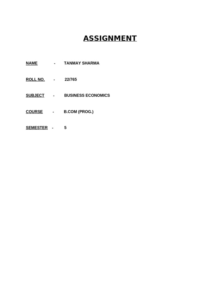 Assignment | PDF