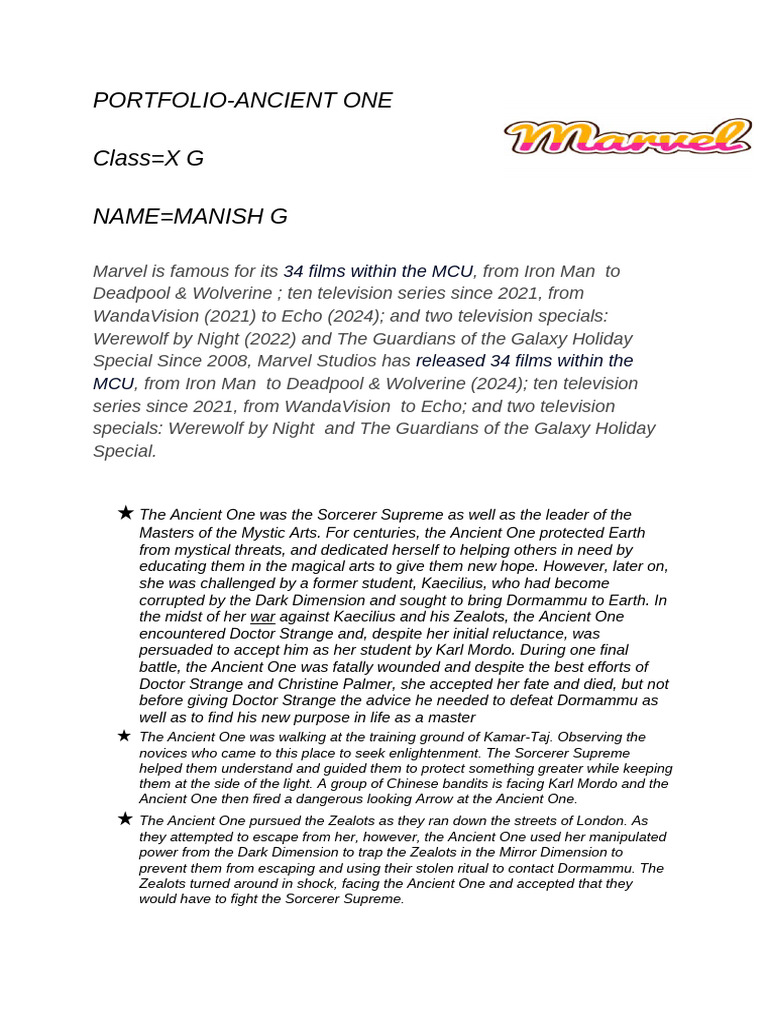 Ancient One Position Paper | PDF