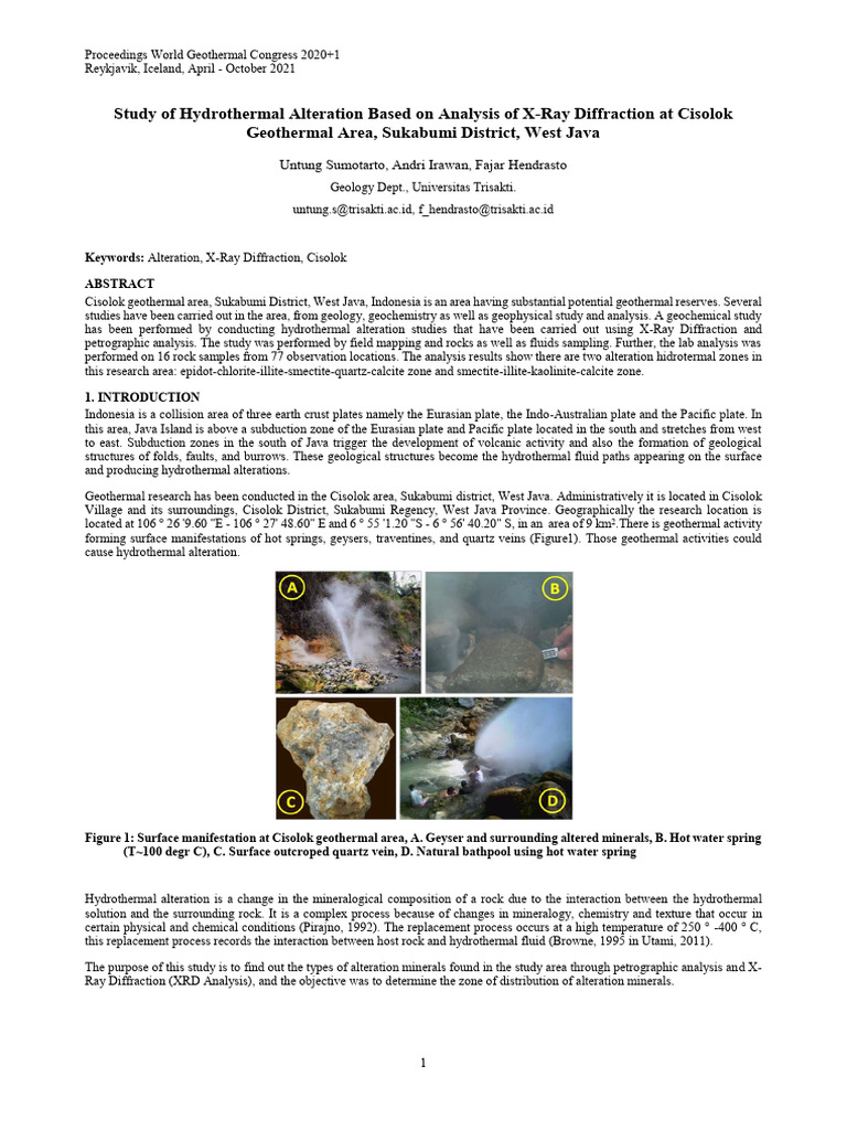 Study of Hydrothermal Alteration Based o | PDF | Minerals | Rock (Geology)