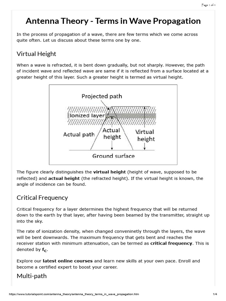 Antenna Theory - Terms in Wave Propagation | PDF | Radio Propagation ...